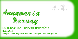 annamaria mervay business card